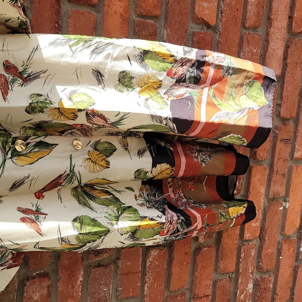 Zara Parrot Shirt Dress. Med. - Picture 3 of 9